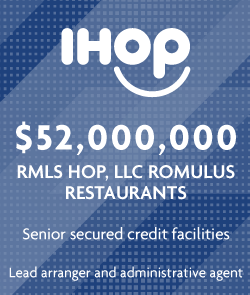 Representative transaction with IHOP for $52 million