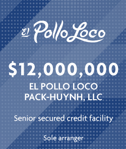 Representative transaction with El Pollo Loco for $12 million