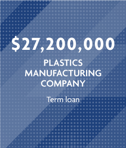 $27.2 million -Plastic  Manufacturing Company - Term Loan