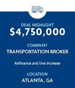 $4,750,000 - Transportation Broker - Refinance and line increase - Atlanta, GA