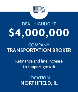 $4 million, Transportation Broker, Northfield, IL