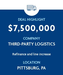 $7,500,000 - Third - Party Logistics Company Pittsburg, PA