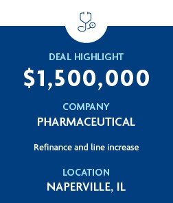 $1.5 million - Pharmaceutical Company - Naperville, IL