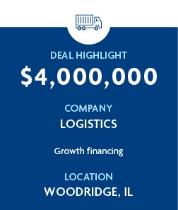 $4,000,000 - Logistics Company- Woodridge, IL