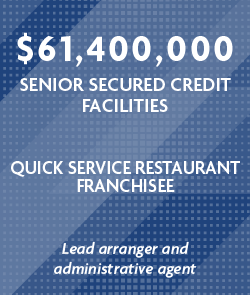 $61,400,000 Senior Secured Credit Facilities - Quick Service Restaurant Franchise