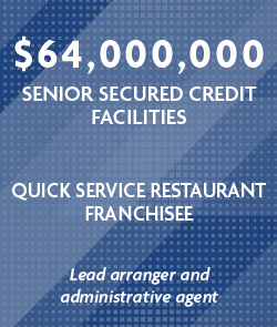 $64,000,000 Senior Secured Credit Facilities - Quick Service Restaurant Franchise