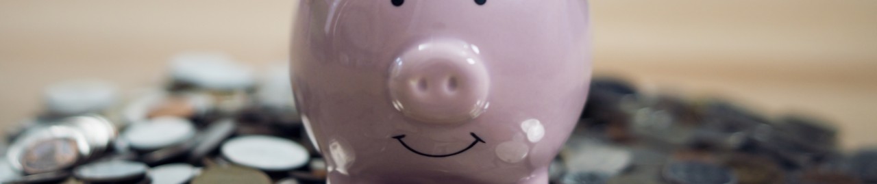 Pink piggy bank